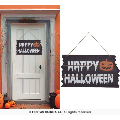 LETRERO 'HAPPY HALLOWEEN' 34X19 CMS