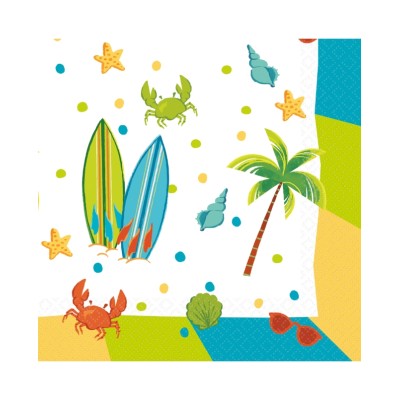SERVILLETAS 33CM X 33CM FIESTA SURF 16 UND