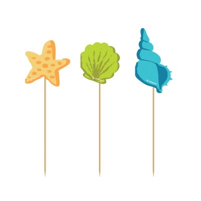 PALILLOS FIESTA SURF MADERA 8CM