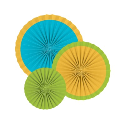 DECO.COLGANTE ABANICO FIESTA SURF PAPEL 16/28/35CM