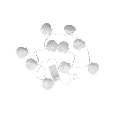 GUIRNALDA LUCES LED FIESTA SURF CONCHAS PLASTICO 140CM