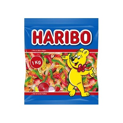 HARIBO GUSANOS BRILLO 1KG.