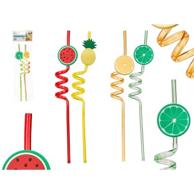 SET 2 PAJITAS FRUTAS STD