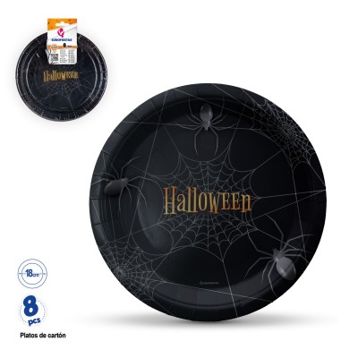 PLATOS CARTON HALLOWEEN 8 UND 18 CM