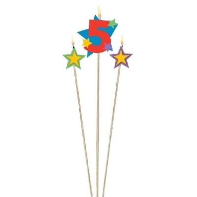 VELA CON PALO Y ESTRELLAS N.5