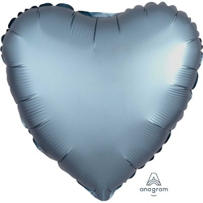 GLOBO CORAZON SATIN AZUL 18'