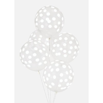 GLOBO TOPOS BLANCOS 5 UND -MLD-