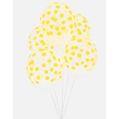 GLOBO TOPOS AMARILLOS 5 UND -MLD-