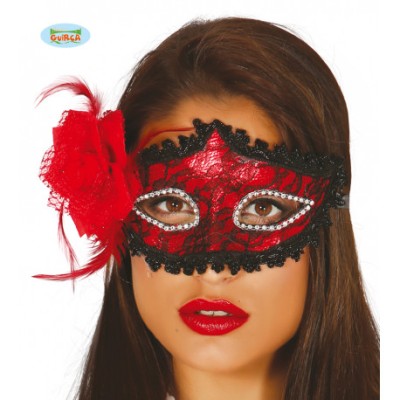 ANTIFAZ ROJO CON FLOR