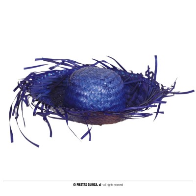 SOMBRERO VERANO PAJA AZUL