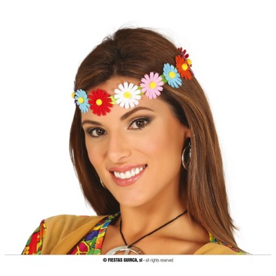 DIADEMA CON FLORES MULTICOLOR