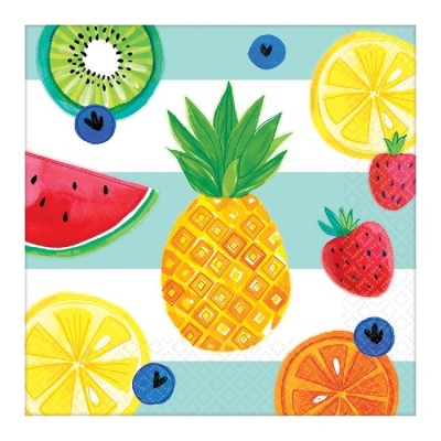 SERVILLETAS FRUTAS & PIÑAS 33 CM 16 UND
