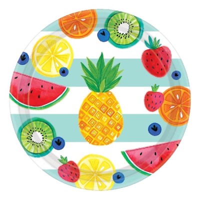 PLATOS FRUTAS 27 CM 8 UND
