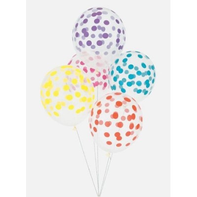 5 GLOBOS TOPOS MULTICOLOR