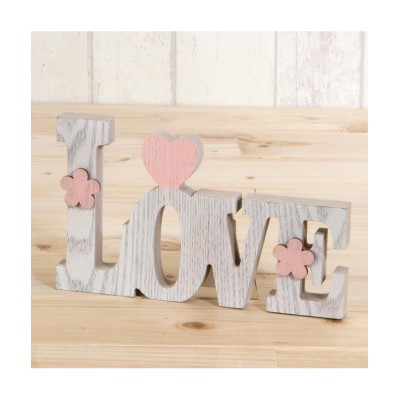 DECO MADERA LOVE 20 CM