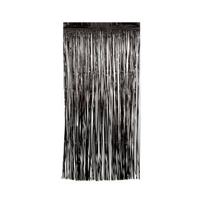 CORTINA METALIZADA NEGRA 1X2MT