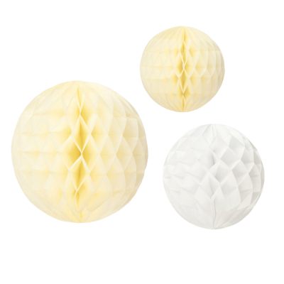 3 BOLAS DE PAPEL PANAL VAINILLA 30/25/20