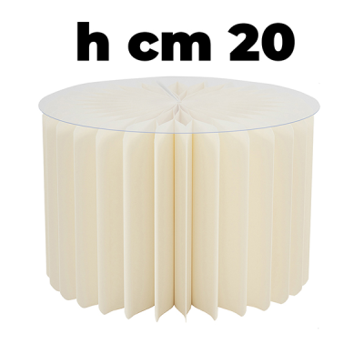 COLUMNA DE PAPEL 30X20 CM MARFIL+PLAST.TOP