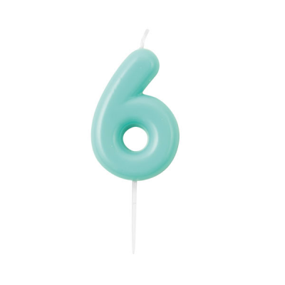 VELA AGUAMARINA 10,5 CM NUM.6