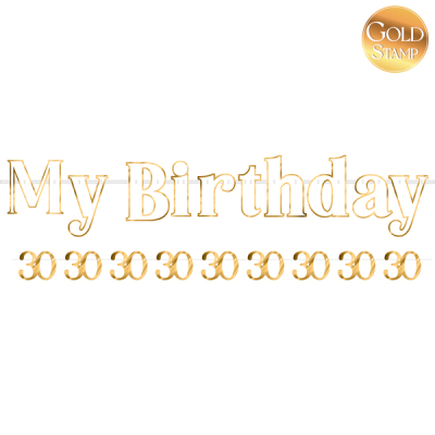 GUIRNALDA ORO/BLANCO 90 CM MY BIRTHDAY 30