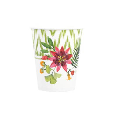 VASOS CARTON PASSION FLOWERS 8 UND