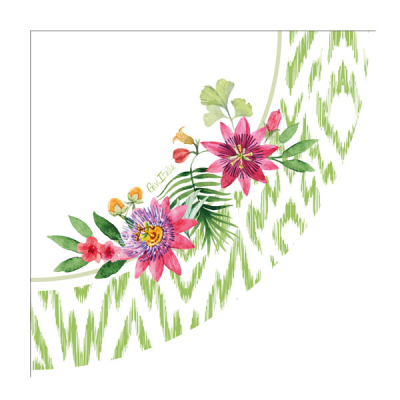 SERVILLETAS PASSION FLOWERS 33 CM 16 UND