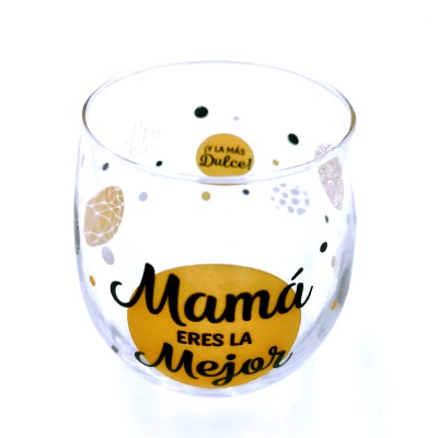 VASO CRITAL MAMA ERES LA MEJOR