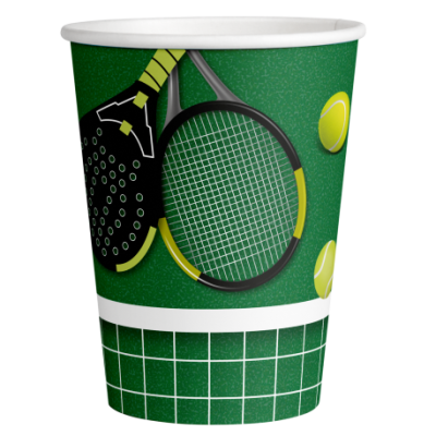 8 VASOS TENIS AND PADEL 250 ML