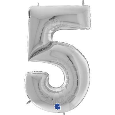 GLOBO 1,63 MTR PLATA NUMERO 5