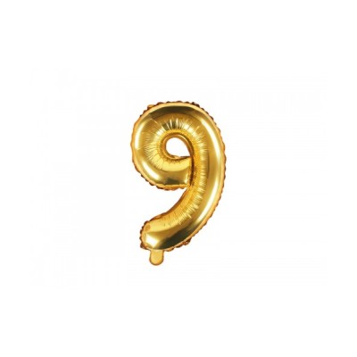 GLOBO FOIL ORO N.9 - 35 CM