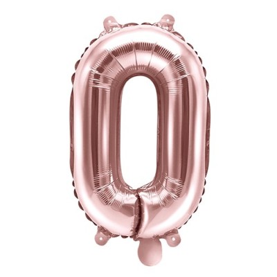 GLOBO FOIL ROSA/ORO N.0 - 35 CM