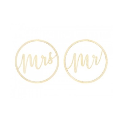 DECORACIÓN COLGANTE MR MRS, 38 CM