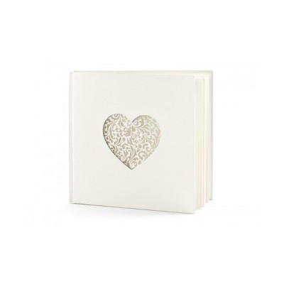 LIBRO DE FIRMAS BLANCO CORAZON 60 PAG.