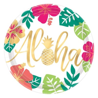 PLATOS 27 CM ALOHA 8 UND