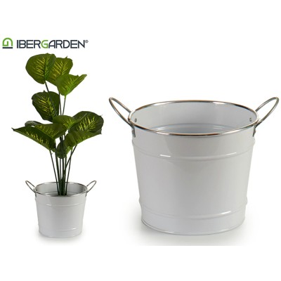CUBO PEQUEÑO BLANCO ASAS FILO PLATA