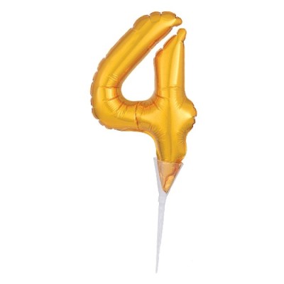 GLOBO 15 CM PARA TARTA N.4 ORO