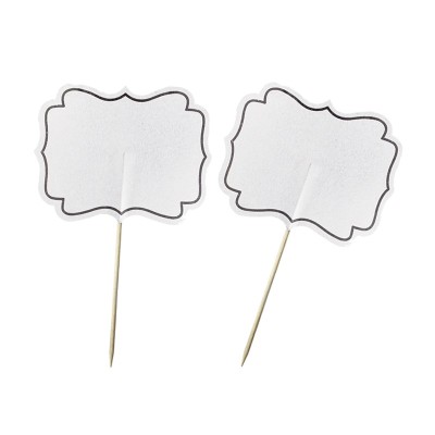 BROCHETAS CON ETIQUETA 9 CM 200 UND