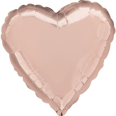 GLOBO CORAZON ROSA ORO JUMBO
