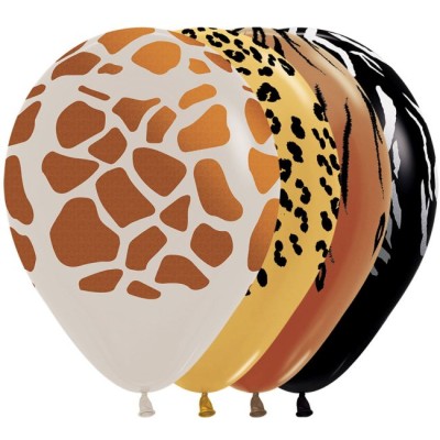 GLOBO LATEX ANIMAL PRINT METAL 12 UND