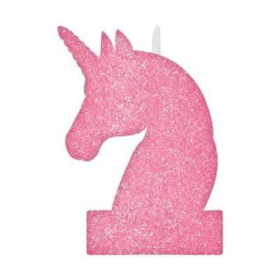 VELA FORMA UNICORNIO PURPURINA XL