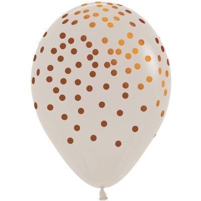 GLOBOS LATEX CONFETTI COBRE 12 UND