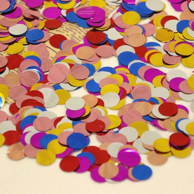 BOLSA CONFETI MULTICOLOR CIRCULO 2 CM
