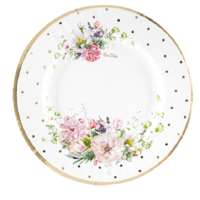 PLATO CARTON 21 CM JARDIN Y TOPOS 8 UND