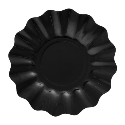 PLATO CARTON 21 CM OLAS NEGRO 8 UND