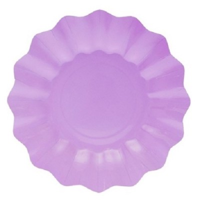 PLATO CARTON 27 CM OLAS MALVA 8 UND