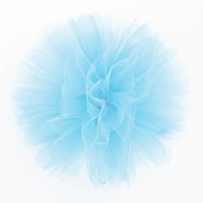POM PON TUL AZUL 25 CM
