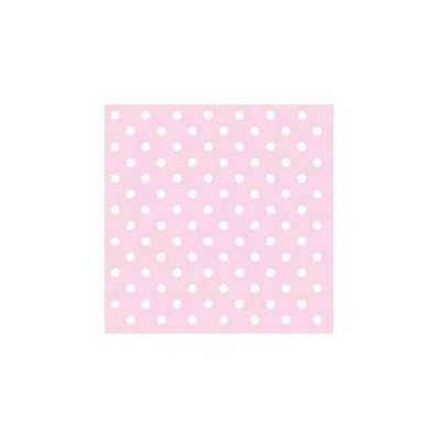 SERVILLETAS 25X25 ROSA TOPOS 20 UND