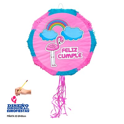 PIÑATA REDONDA FLAMENCO