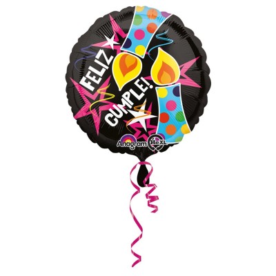 GLOBO FELIZ CUMPLE CON VELAS 18'