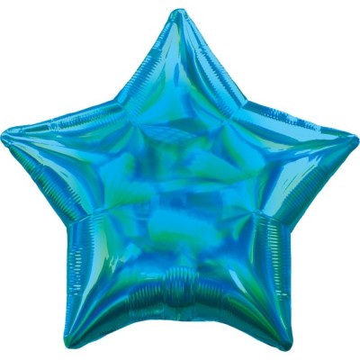 GLOBO FOIL ESTRELLA AZUL IRIDESCENT